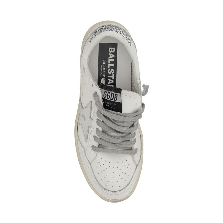 Golden Goose Silver Calf Leather Bos Taurus Low Top Sneakers
