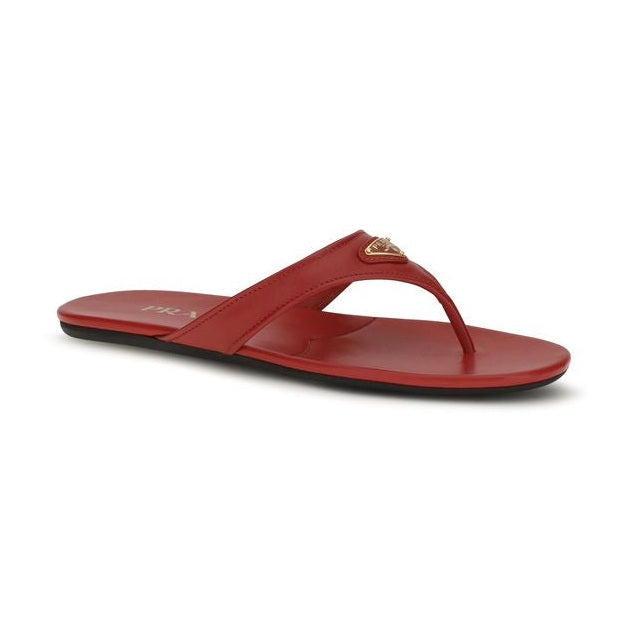 Prada Multicolor Calf Leather Bos Taurus Flat Sandals