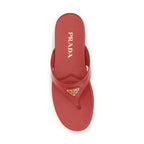 Prada Multicolor Calf Leather Bos Taurus Flat Sandals