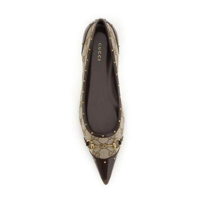 Gucci Beige Polyester Ballet Flats
