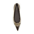 Gucci Beige Polyester Ballet Flats