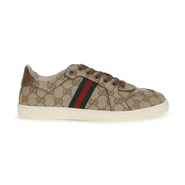 Gucci Beige Polyester Athletic Sneakers