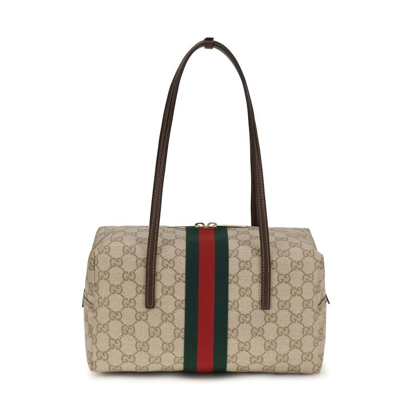 Gucci Beige Cotton Shoulder Bag