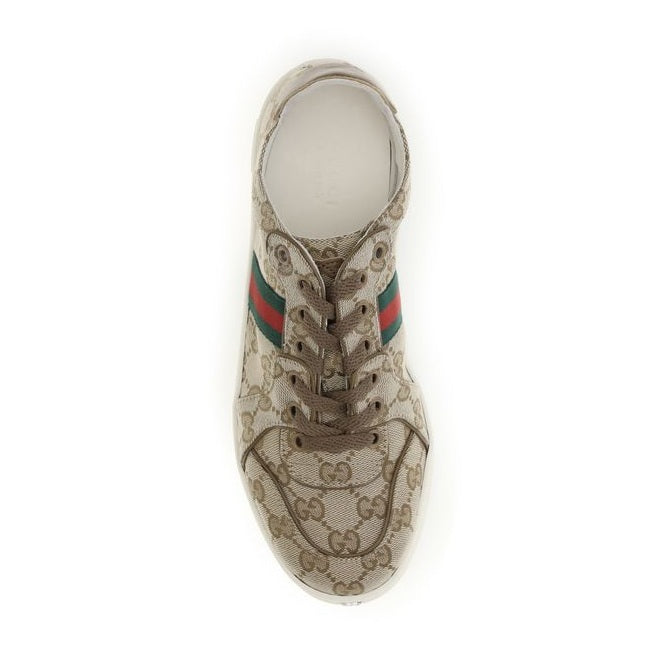Gucci Beige Polyester Athletic Sneakers