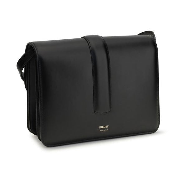 Khaite Black Calf Leather Bos Taurus Shoulder Bag