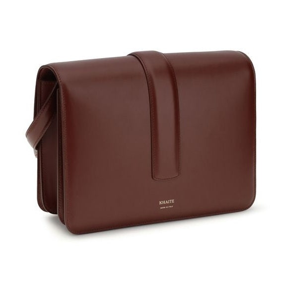 Khaite Bordeaux Calf Leather Bos Taurus Shoulder Bag