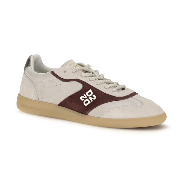Dsquared² Beige Calf Leather Bos Taurus Low Top Sneakers