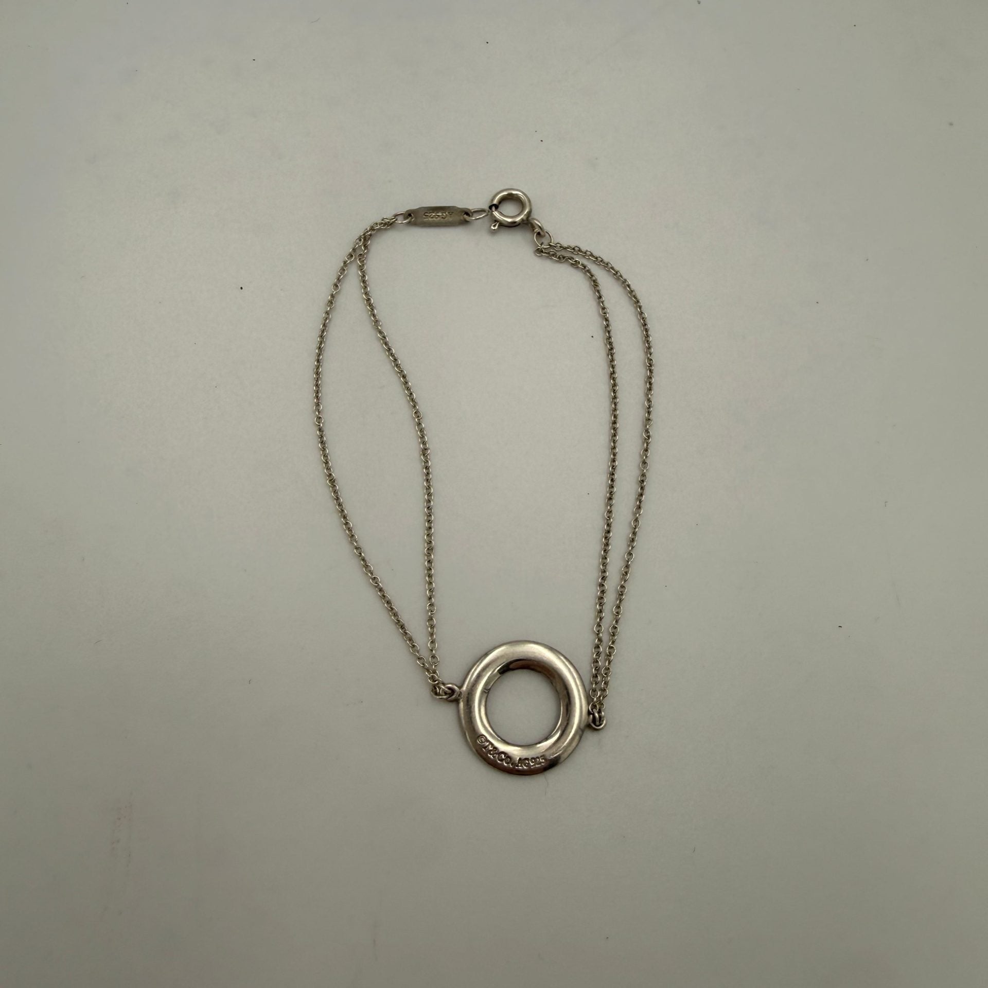 Tiffany & Co. TIFFANY & CO. Silver Bracelet with Double Chain