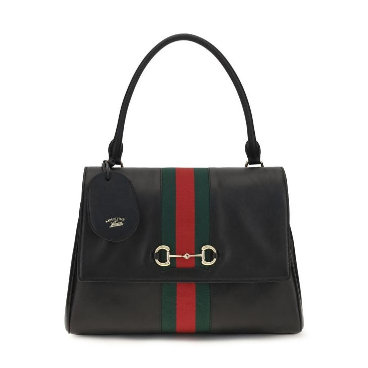 Gucci Black Calf Leather Bos Taurus Handbag