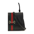 Gucci Black Calf Leather Bos Taurus Handbag