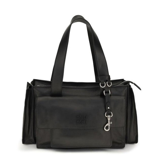 Miu Miu Brown Calf Leather Bos Taurus Shoulder Bag