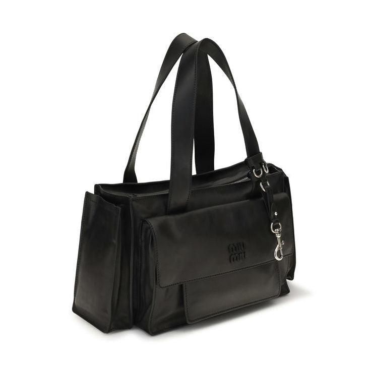 Miu Miu Brown Calf Leather Bos Taurus Shoulder Bag