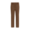 Brown Elastane Casual Pants