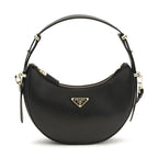 Prada Black Calf Leather Bos Taurus Shoulder Bag