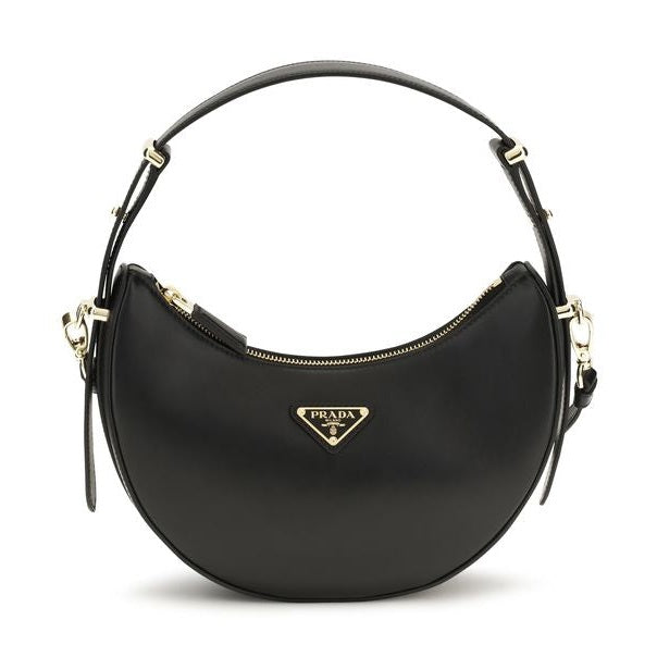Prada Black Calf Leather Bos Taurus Shoulder Bag