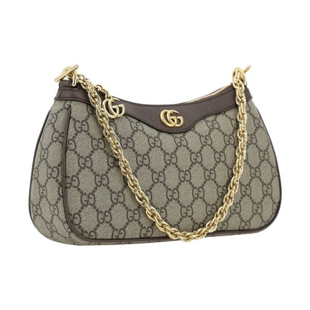 Gucci Brown Cotton Shoulder Bag