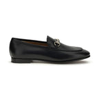 Gucci Black Calf Leather Bos Taurus Slip-On Loafers