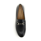 Gucci Black Calf Leather Bos Taurus Slip-On Loafers