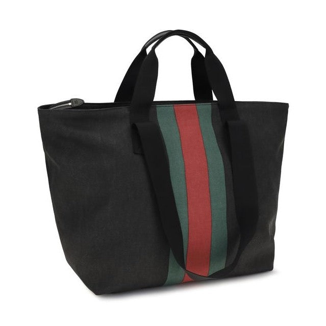 Gucci Black Cotton Shoulder Bag