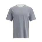 Brunello Cucinelli Gray Cotton T-Shirt