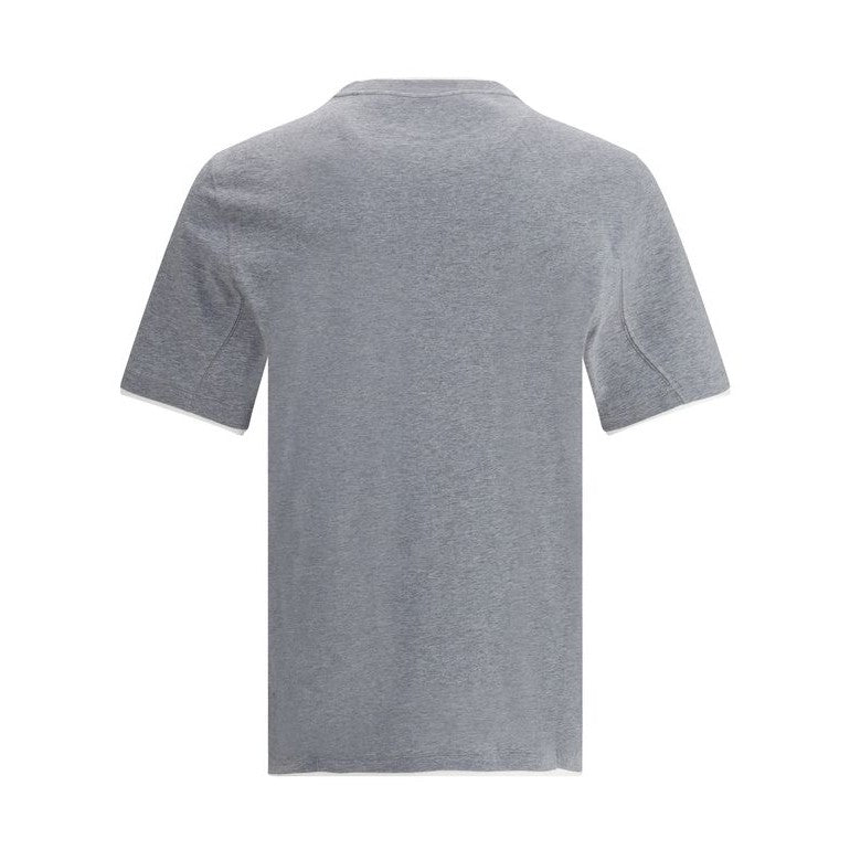 Brunello Cucinelli Gray Cotton T-Shirt