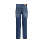 Brunello Cucinelli Blue Cotton Straight-Leg Jeans