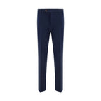 Brunello Cucinelli Blue Cotton Casual Pants