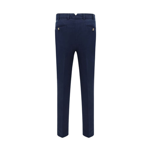 Brunello Cucinelli Blue Cotton Casual Pants