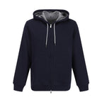 Brunello Cucinelli Blue Cotton Sweatshirt