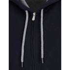 Brunello Cucinelli Blue Cotton Sweatshirt