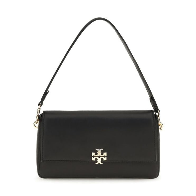 Tory Burch Black Calf Leather Bos Taurus Shoulder Bag
