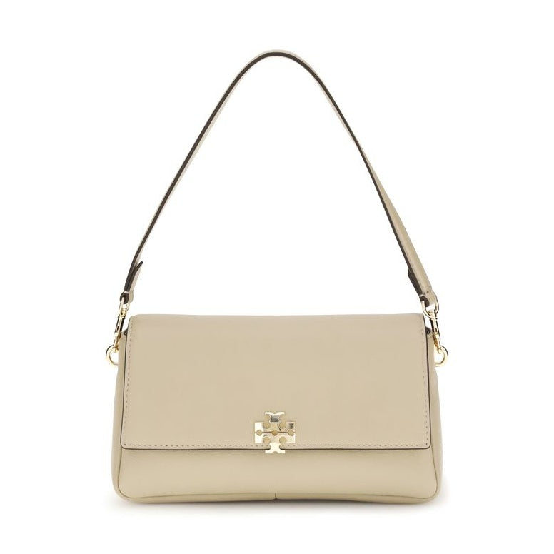 Tory Burch Beige Calf Leather Bos Taurus Shoulder Bag