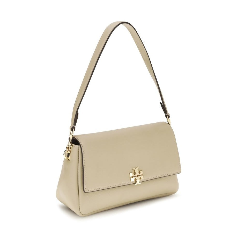 Tory Burch Beige Calf Leather Bos Taurus Shoulder Bag
