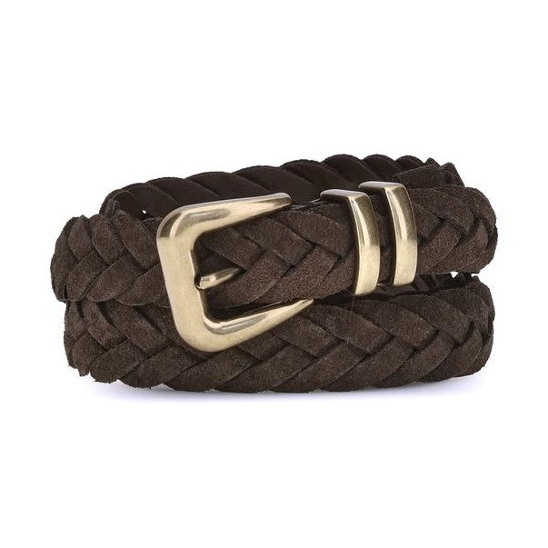 Brunello Cucinelli Brown Calf Leather Bos Taurus Belt