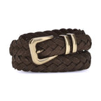 Brunello Cucinelli Brown Calf Leather Bos Taurus Belt