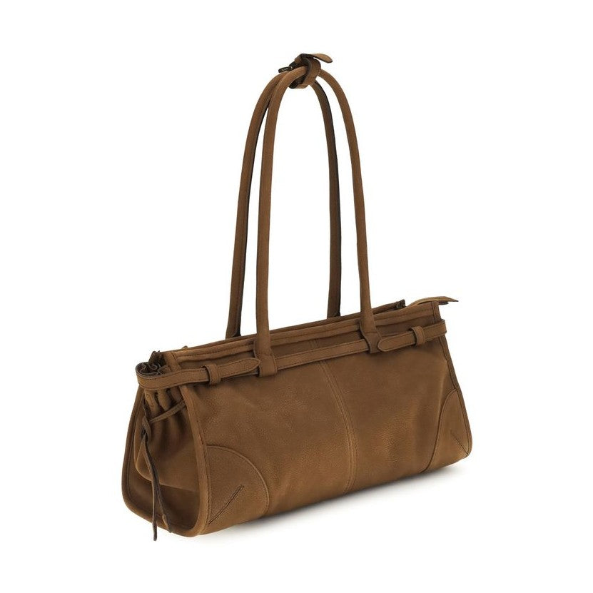 Prada Brown Calf Leather Bos Taurus Handbag