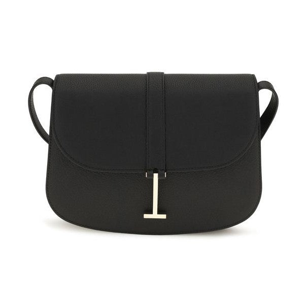 Tom Ford Black Calf Leather Bos Taurus Shoulder Bag