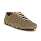 Prada Brown Calf Leather Bos Taurus Athletic Sneakers