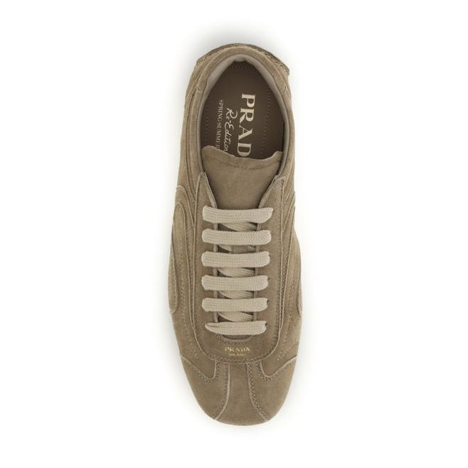 Prada Brown Calf Leather Bos Taurus Athletic Sneakers