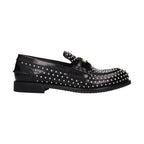 Miu Miu Black Leather Slip-On Loafers