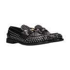 Miu Miu Black Leather Slip-On Loafers
