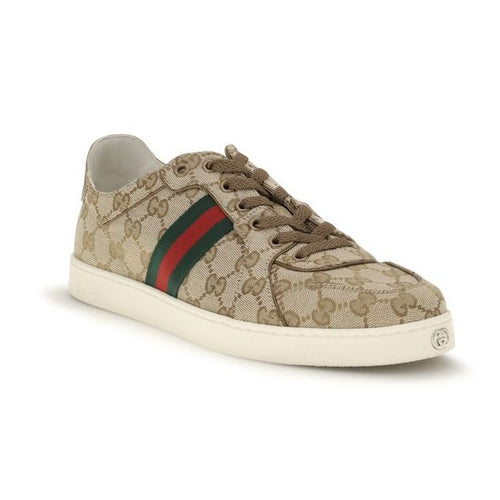Beige Fabric Athletic Sneakers