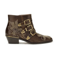 Chloé Brown Calf Leather Bos Taurus Ankle Boots