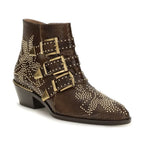 Chloé Brown Calf Leather Bos Taurus Ankle Boots
