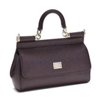 Dolce & Gabbana Purple Calf Leather Bos Taurus Handbag