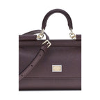 Dolce & Gabbana Purple Calf Leather Bos Taurus Handbag