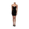Black Patent Leather Corset Style Mini Dress