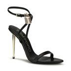 Tom Ford Black Goatskin Stiletto Heel Sandals