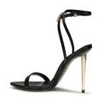Tom Ford Black Goatskin Stiletto Heel Sandals