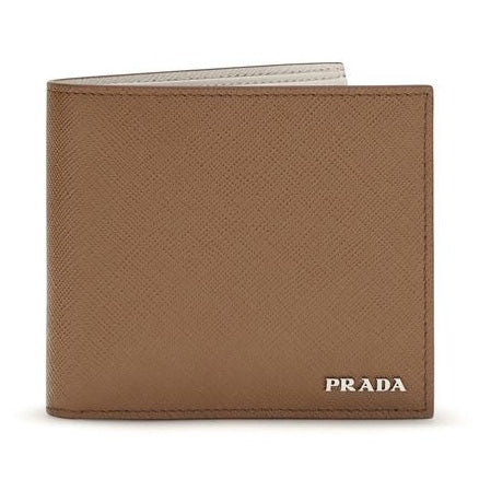 Prada Beige Calf Leather Bos Taurus Wallet